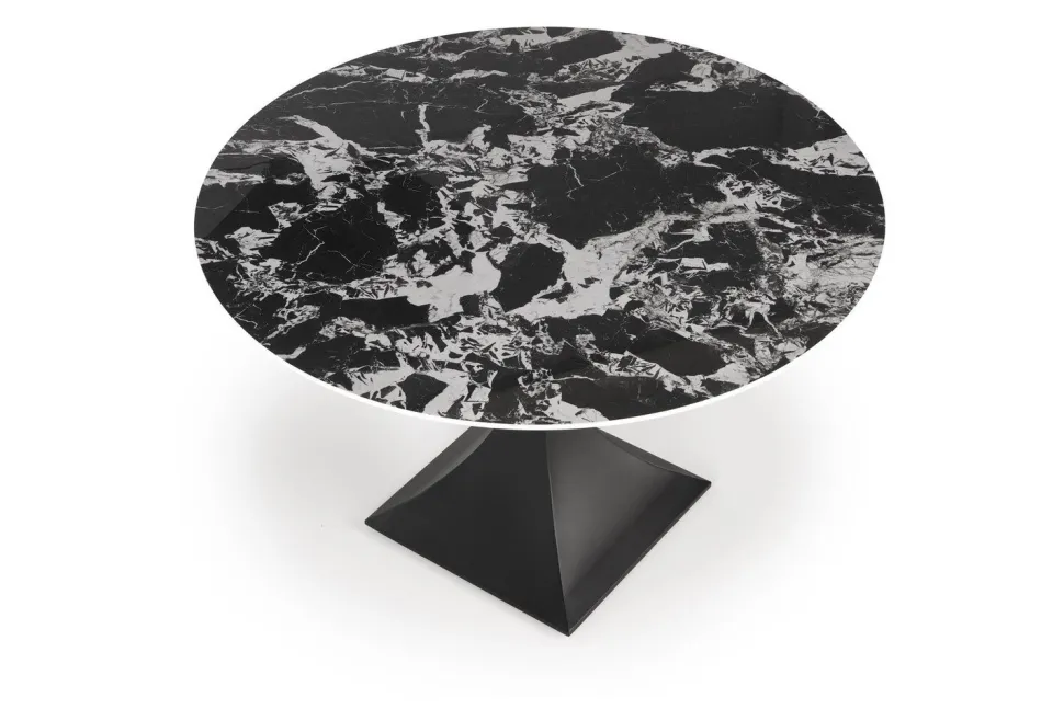 Stół okrągły Gives czarny marmur