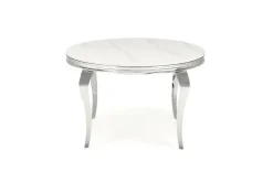 Stół okrągły Munya biały/srebrny