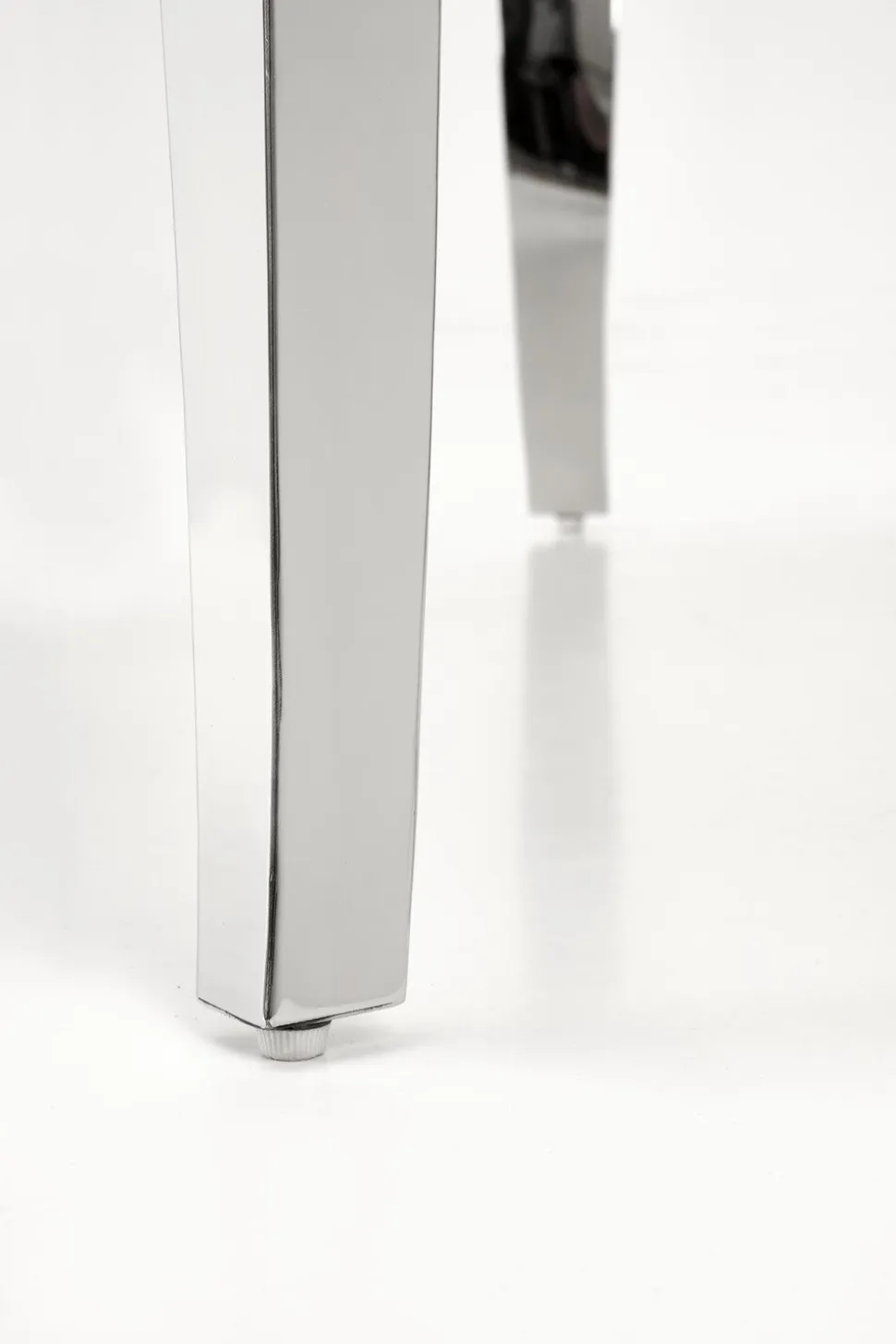 Stół okrągły Munya biały/srebrny