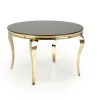 Stół okrągły Munya czarny/złoty