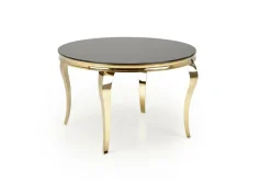 Stół okrągły Munya czarny/złoty