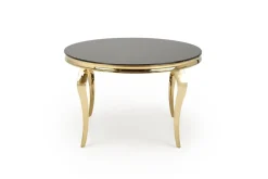 Stół okrągły Munya czarny/złoty