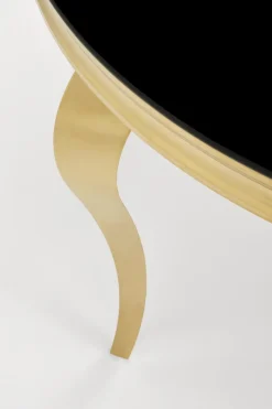 Stół okrągły Munya czarny/złoty