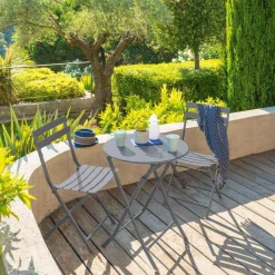 Stół okrągły składany Greensboro szary