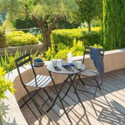 Stół okrągły składany Greensboro grafitowy