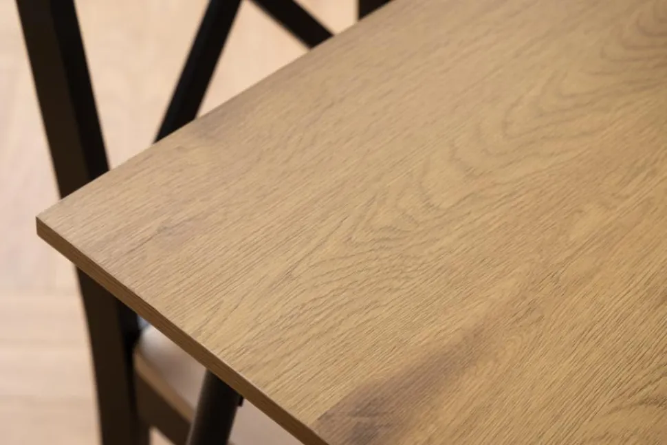 Stół Peru 120x80cm dąb/czarny