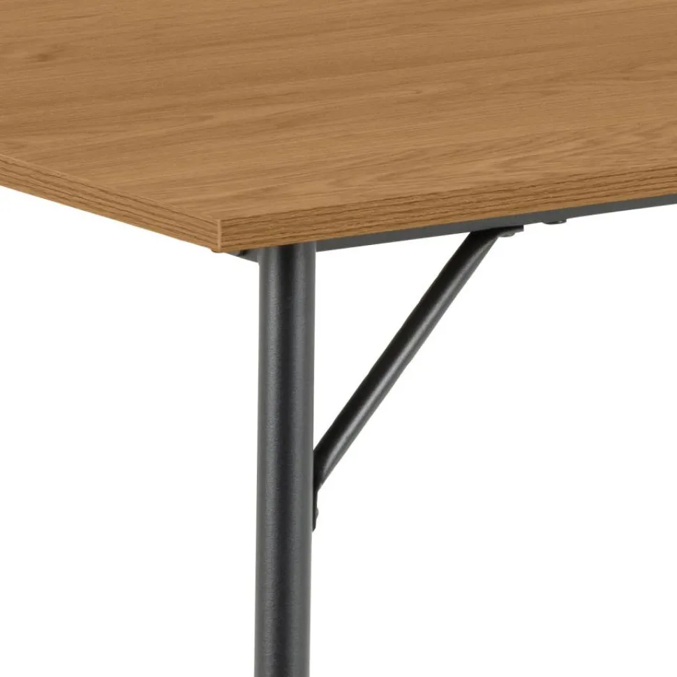 Stół Peru 120x80cm dąb/czarny