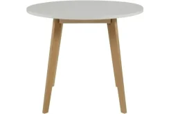 Stół Raven okrągły naturalny/biały