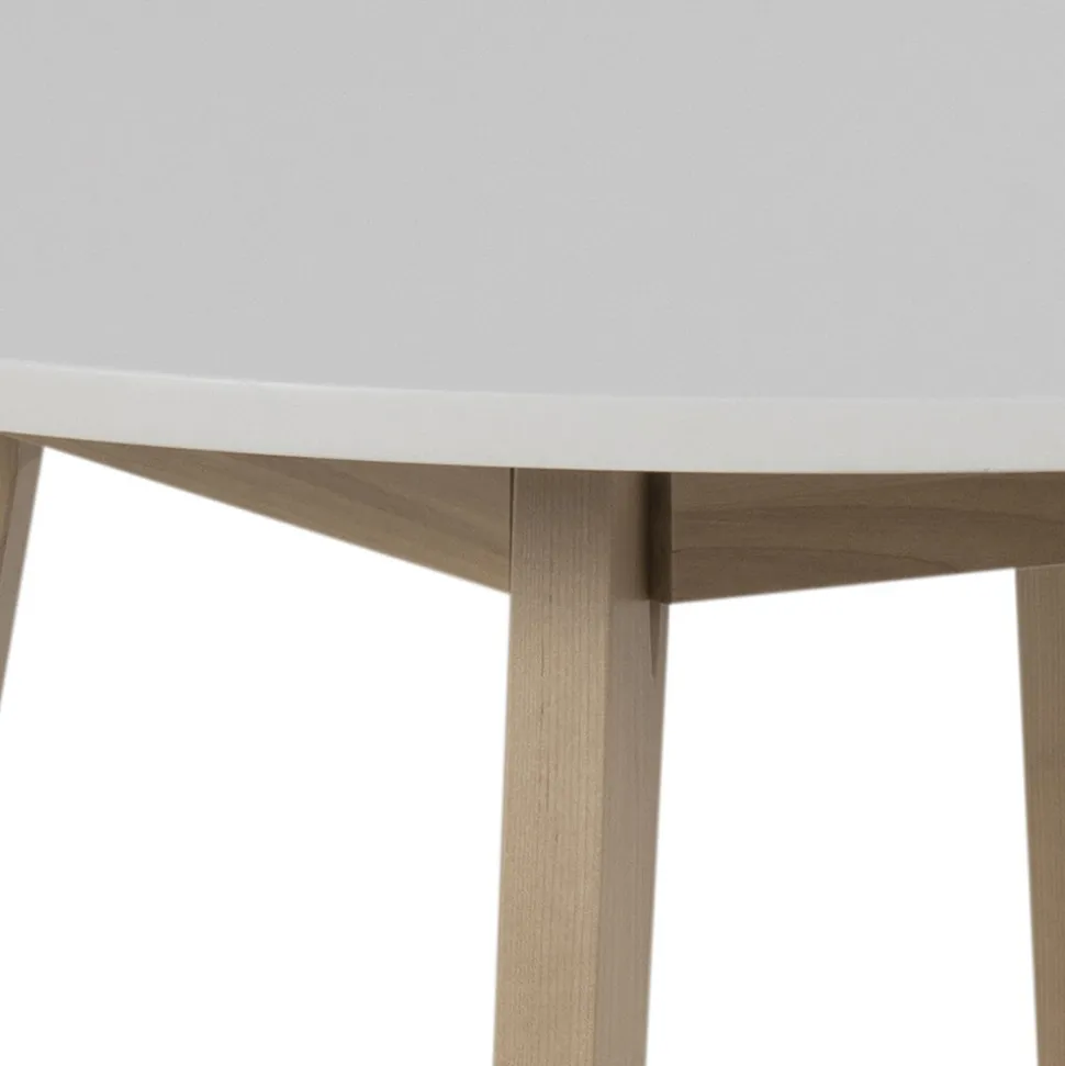 Stół Raven okrągły naturalny/biały