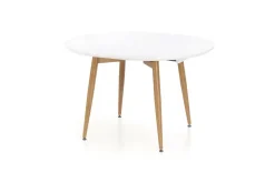Stół Rebi rozkładany biały / dąb san