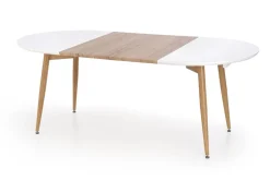 Stół Rebi rozkładany biały / dąb san