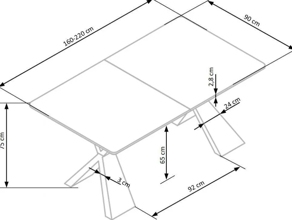 Stół Reland rozkładany dąb naturalny /