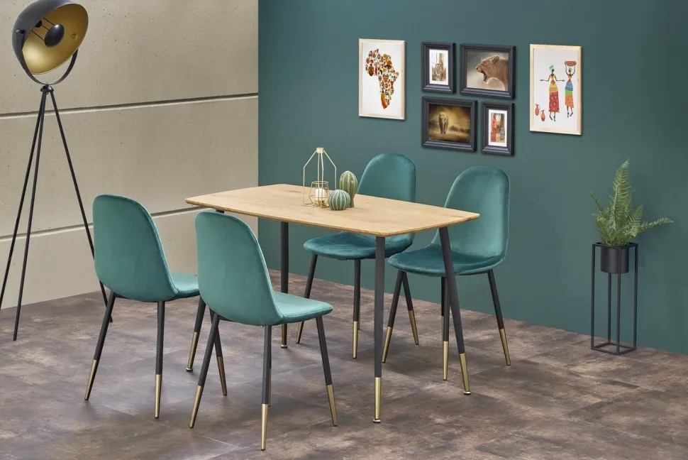 Stół Riptos dąb złoty/ czarny