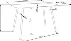 Stół Riptos dąb złoty/ czarny