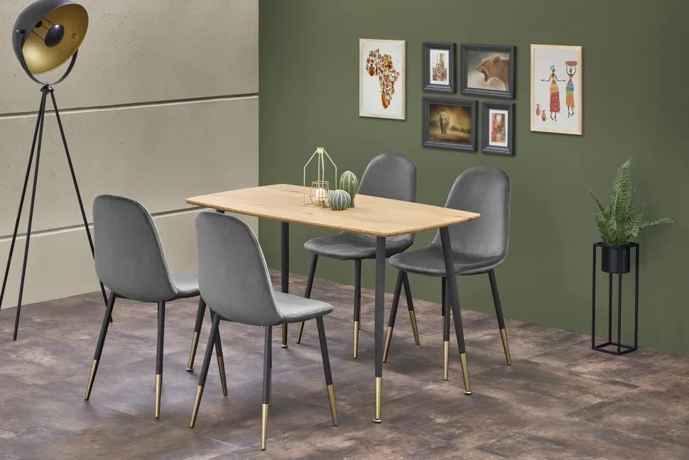 Stół Riptos dąb złoty/ czarny