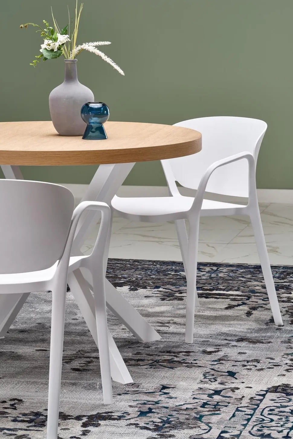 Stół Roni rozkładany dąb złoty/ biały