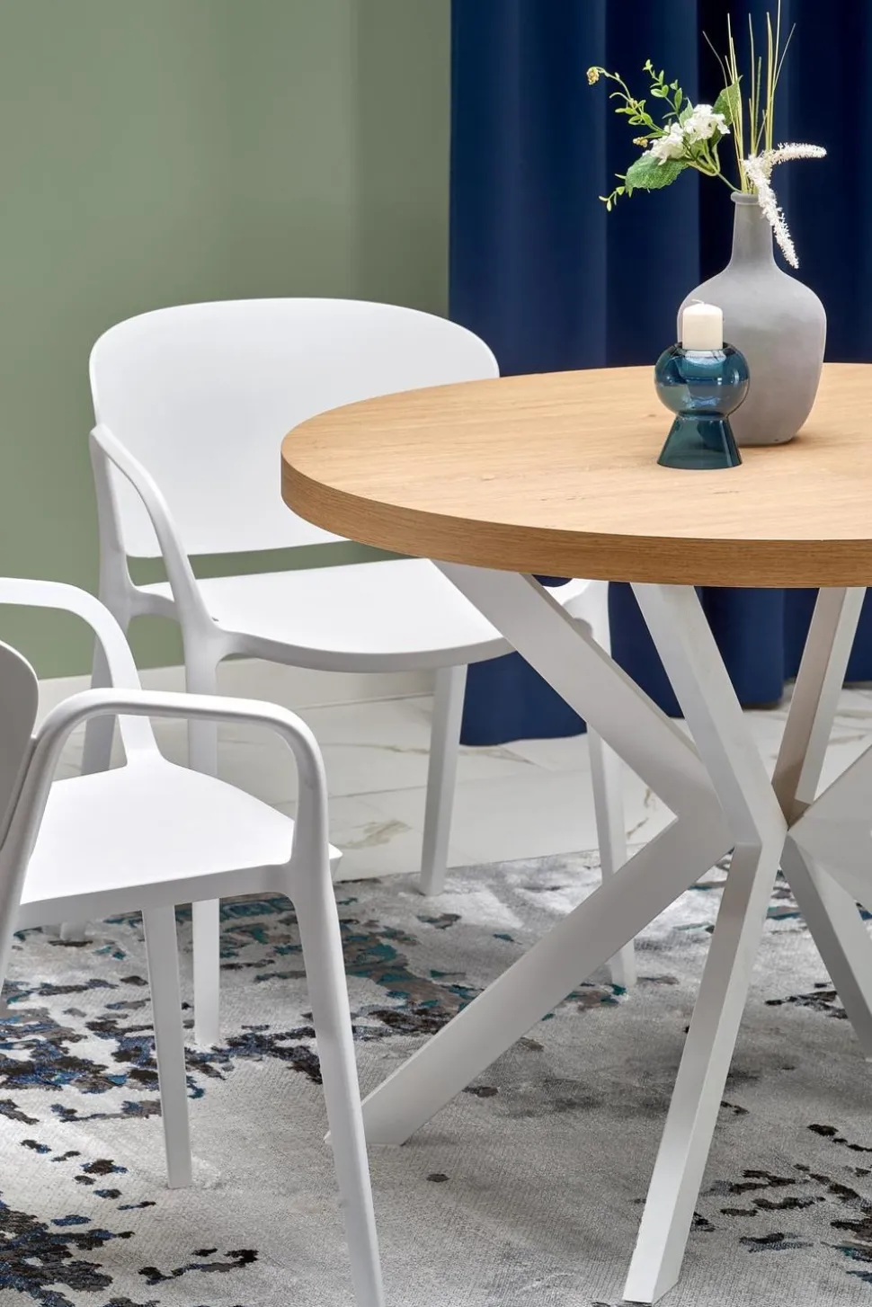 Stół Roni rozkładany dąb złoty/ biały