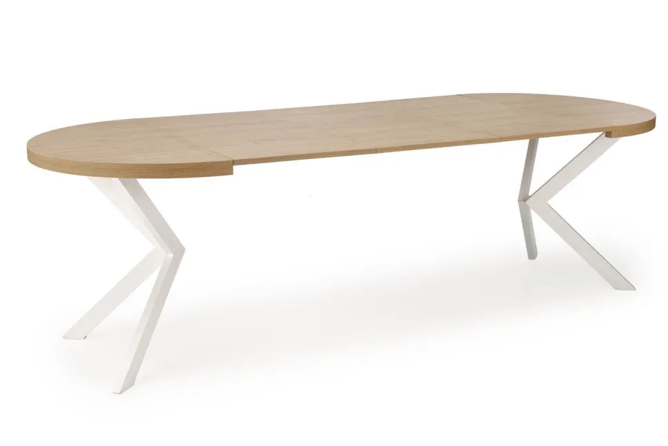 Stół Roni rozkładany dąb złoty/ biały