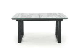 Stół Rowel rozkładany, biały marmur/popielaty