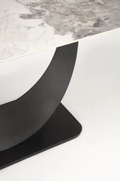 Stół rozkładany Abigray biały/czarny 92/160-240cm