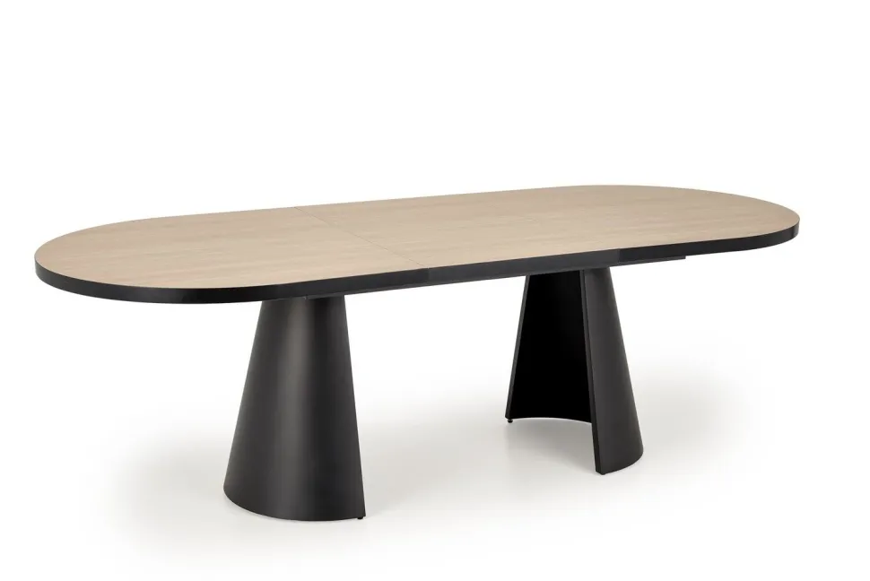 Stół rozkładany Ardel naturalny/czarny 100/180-240cm