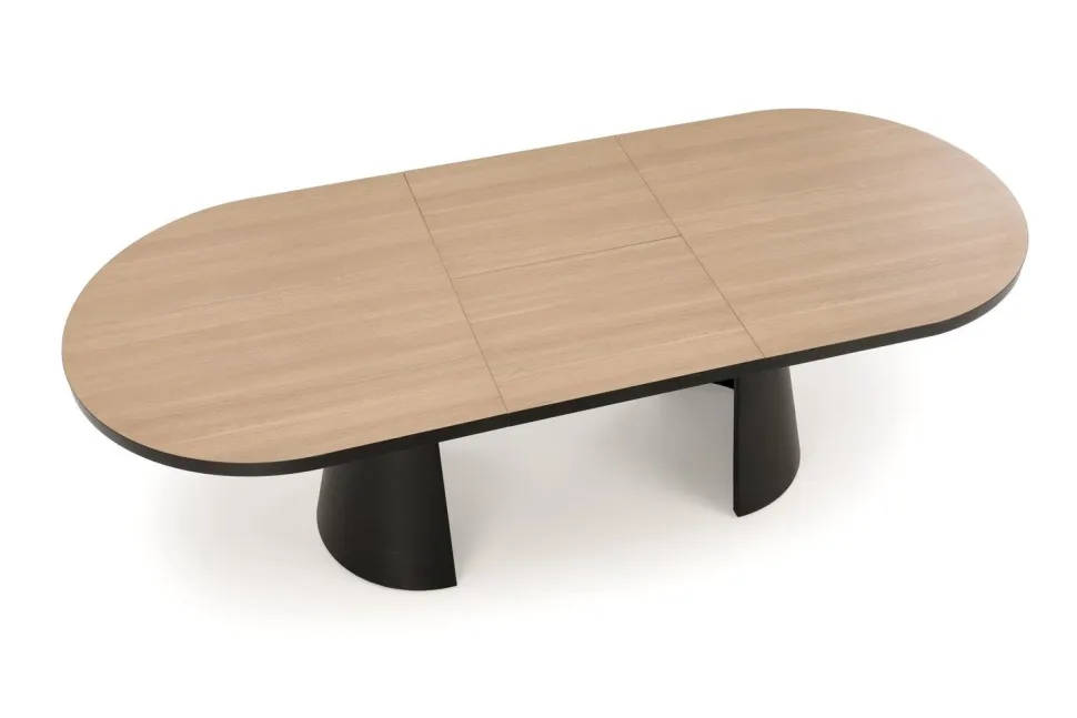 Stół rozkładany Ardel naturalny/czarny 100/180-240cm