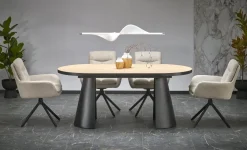 Stół rozkładany Ardel naturalny/czarny 100/180-240cm