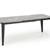 Stół rozkładany Asniki popielaty marmur/czarny 81/141-201cm