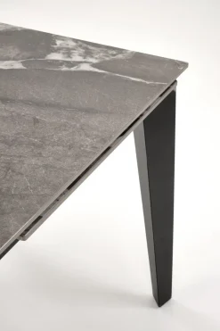 Stół rozkładany Asniki popielaty marmur/czarny 81/141-201cm