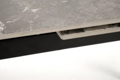 Stół rozkładany Asniki popielaty marmur/czarny 81/141-201cm