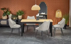 Stół rozkładany Manavi naturalny/ czarny