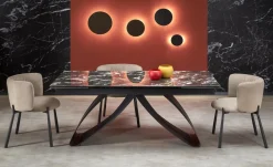 Stół rozkładany Margareth czarny 90/180-260cm