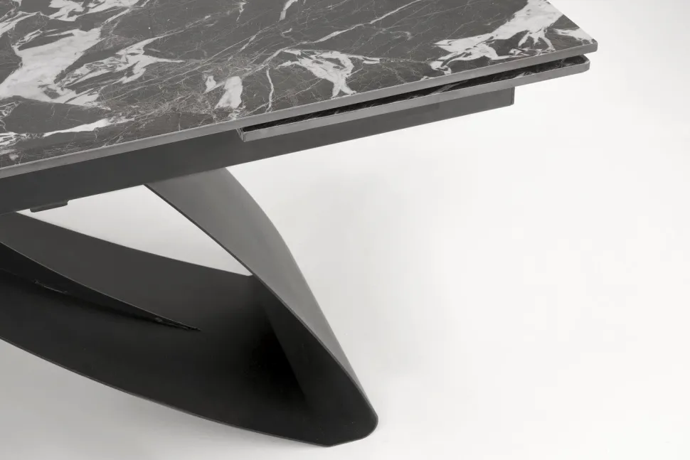 Stół rozkładany Margareth czarny 90/180-260cm