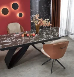 Stół rozkładany Margareth czarny 90/180-260cm