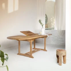 Stół rozkładany Salamanca 90/180-240cm tekowy