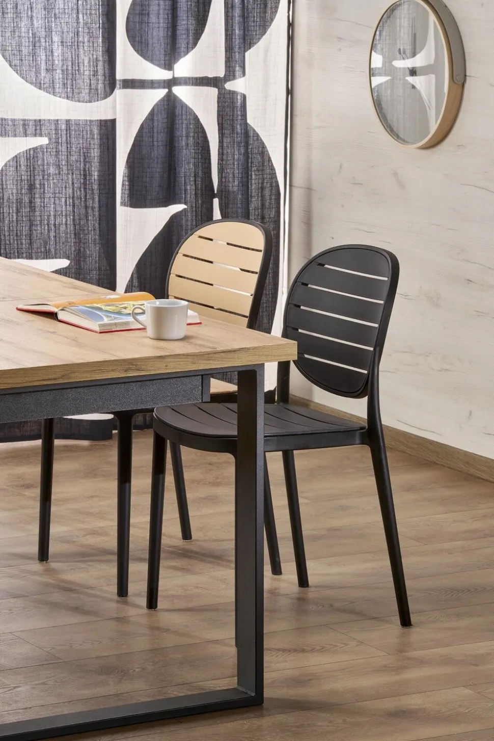 Stół rozkładany Vernon dąb wotan/czarny 90/160-310cm