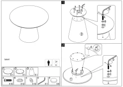 Stół Soleil naturalny/czarny 120cm