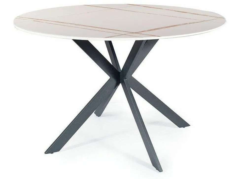 Stół Talizman 90cm marmur/czarny