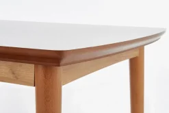 Stół Terra rozkładany biały mat/dąb