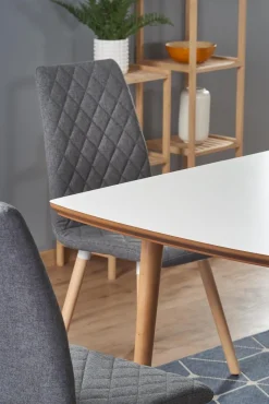 Stół Terra rozkładany biały mat/dąb