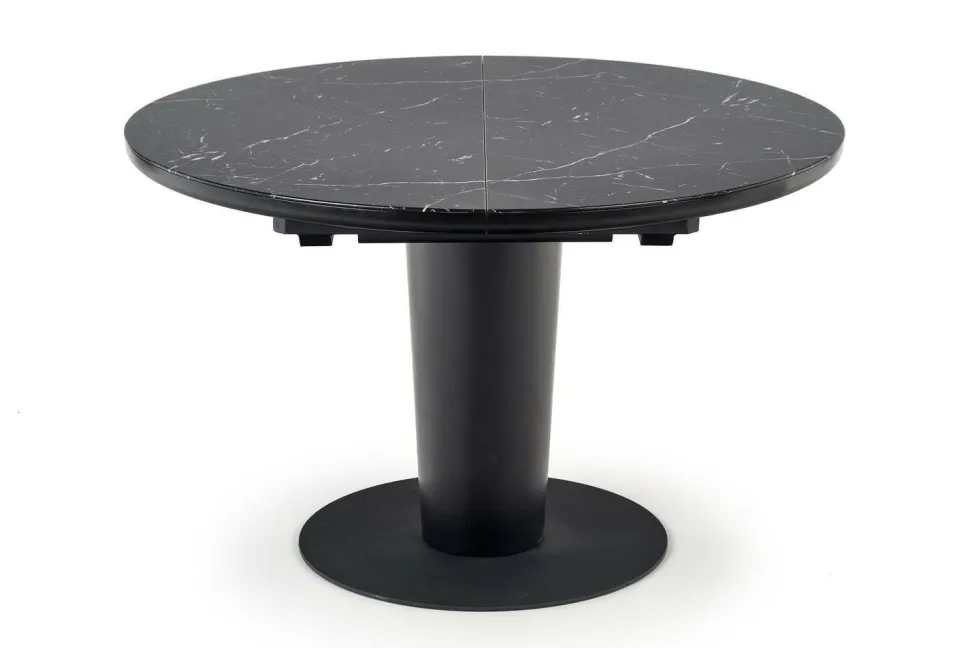 Stół Tiano okrągły rozkładany, czarny
