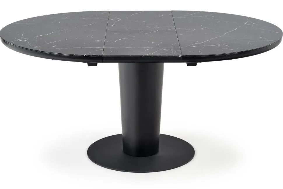 Stół Tiano okrągły rozkładany, czarny