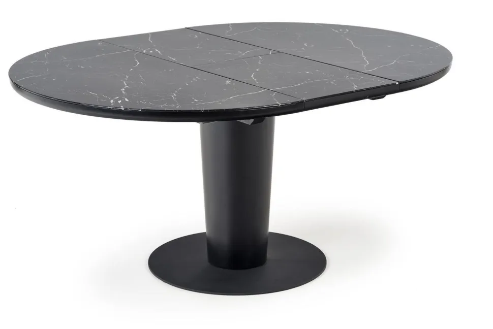 Stół Tiano okrągły rozkładany, czarny