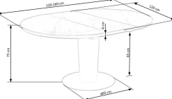 Stół Tiano okrągły rozkładany, czarny