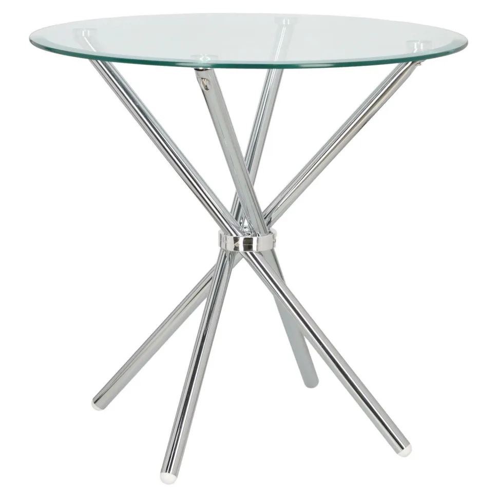 Stół Ufo 90cm transparentny/ chrom