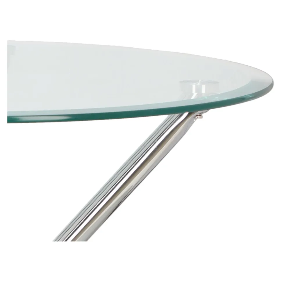 Stół Ufo 90cm transparentny/ chrom