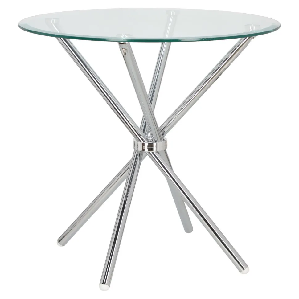 Stół Ufo 90cm transparentny/ chrom
