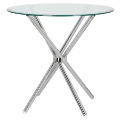 Stół Ufo 90cm transparentny/ chrom