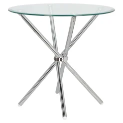 Stół Ufo 90cm transparentny/ chrom