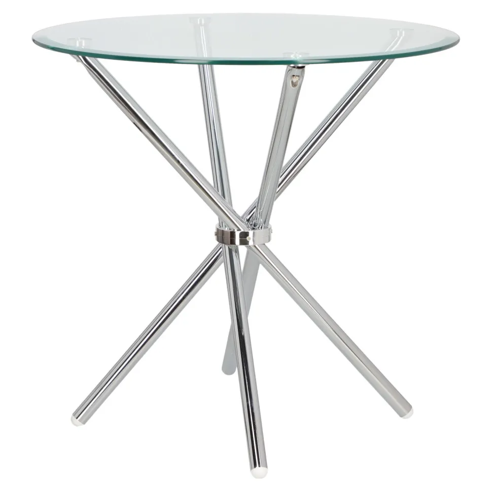 Stół Ufo 90cm transparentny/ chrom